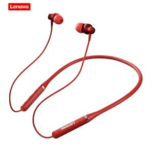 Auriculares inalámbricos Bluetooth 5.0 Lenovo XE05 con banda magnética para el cuello y resistentes al agua - Rojos