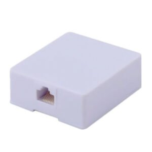 Caja de montaje en superficie Cat5 RJ45 - 1 puerto en color blanco