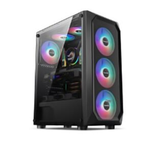 Carcasa Huntkey HUNTER V ATX (sin ventilador) - Negro (versión importada)