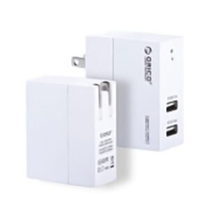 Cargador USB Orico DCB-2U-BK de 2 puertos, 5 V y 2 A, para tabletas y teléfonos inteligentes - Blanco