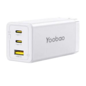 Cargador Yoobao 65 W GaN - 2 puertos Type-C y 1 puerto USB-A