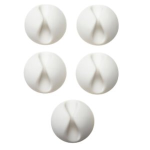 Clips para cables - 5 unidades (blancos)