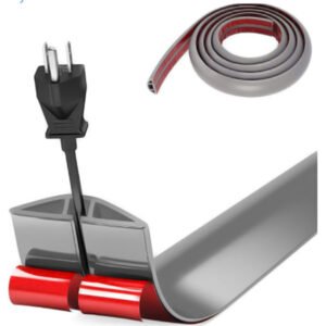 Conducto flexible para cables pequeños, puente para cables autoadhesivo para suelo, 5 cm * 10 m - Gris