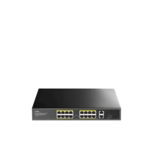 Conmutador Cudy FS1018PS1 PoE+ de 16 puertos 10/100 M con enlace ascendente de 2 Gigabits y 1 puerto SFP de 200 W