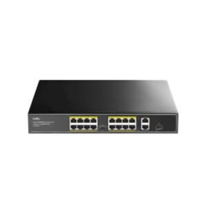 Cudy FS1018PS1 Conmutador PoE+ de 16 puertos 10/100 M con 2 puertos de enlace ascendente Gigabit y 1 puerto SFP 200 W