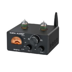 SUCA AUDIO SMART02 Amplificador de válvulas Hi-Fi con Bluetooth 5.0, DAC USB y medidor VU, 100 W + 100 W