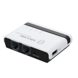 Servidor de impresión de red inalámbrico N300 USB Wavlink WL-NU516U1 con dos puertos Ethernet