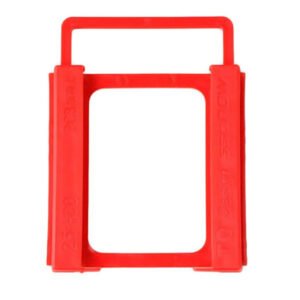 Soporte adaptador para montaje de bandeja de disco duro SSD/HDD de 2,5 a 3,5 pulgadas - Rojo