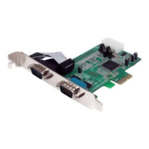 StarTech.com Tarjeta PCI Express Adaptadora Serie RS232 DB9 de 2 Puertos