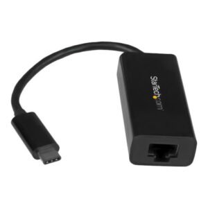 StarTech.com USB C to Gigabit Ethernet Adapter - Black - USB 3.1 to RJ45 LAN Network Adapter