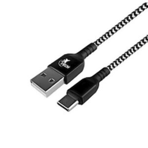 Xtech - USB cable - 4 pin USB Type A - 24 pin USB-C - 1.8 m - Black & white - Braided-XTC-511