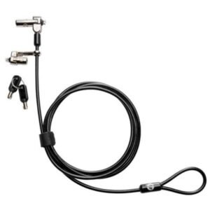 Noble Locks TZ04T Compact Wedge Lock with Barrel Key - Kit de bloqueo para portátiles - plata - 1.8 m