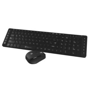Klip Xtreme - Keyboard and mouse set - Spanish - Wireless - 2.4 GHz - All black