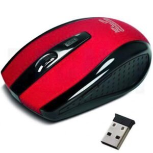 Klip Xtreme - Mouse - Wireless - 2.4 GHz - Red - Nano - 6-button Opt