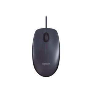 Logitech M100 - Ratón - diestro y zurdo - óptico - 3 botones - cableado - USB - negro