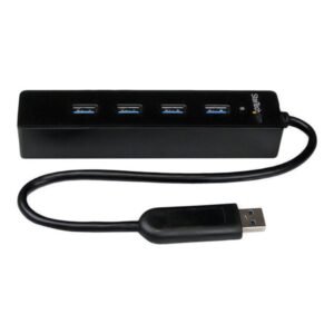 StarTech.com Adaptador Concentrador Hub Ladrón USB 3.0 Super Speed 4 Puertos Salidas Portátil para Laptop Ordenador